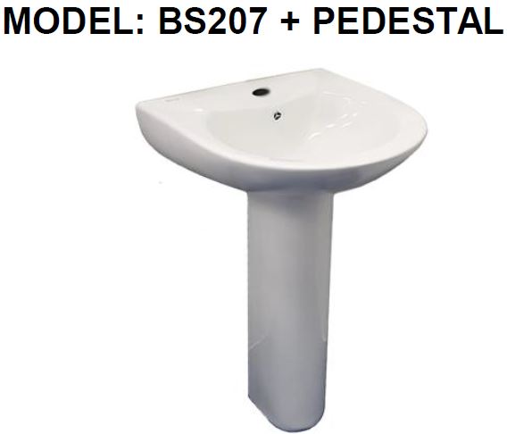 BARON BS207 BASIN WITH STAND - Domaco