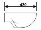 Baron Designer Basin BS300 - Wall Mount - Domaco