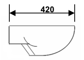 Baron Designer Basin BS300 - Wall Mount - Domaco