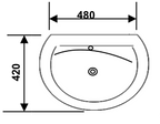 Baron Designer Basin BS300 - Wall Mount - Domaco