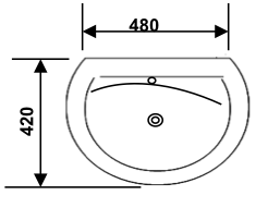 Baron Designer Basin BS300 - Wall Mount - Domaco