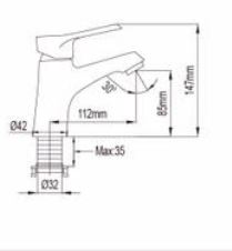 NTL Basin Mixer Tap 1401 (6880)<br>*Contact us for best price - Domaco