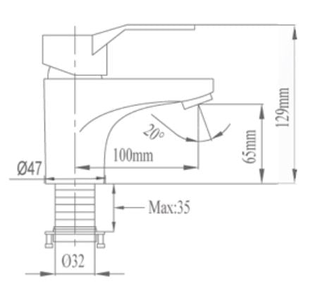 NTL Basin Mixer Tap 1501 (6880)<br>*Contact us for best price - Domaco
