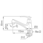 NTL Basin Tap 1611-C (3280)<br>*Contact us for best price - Domaco