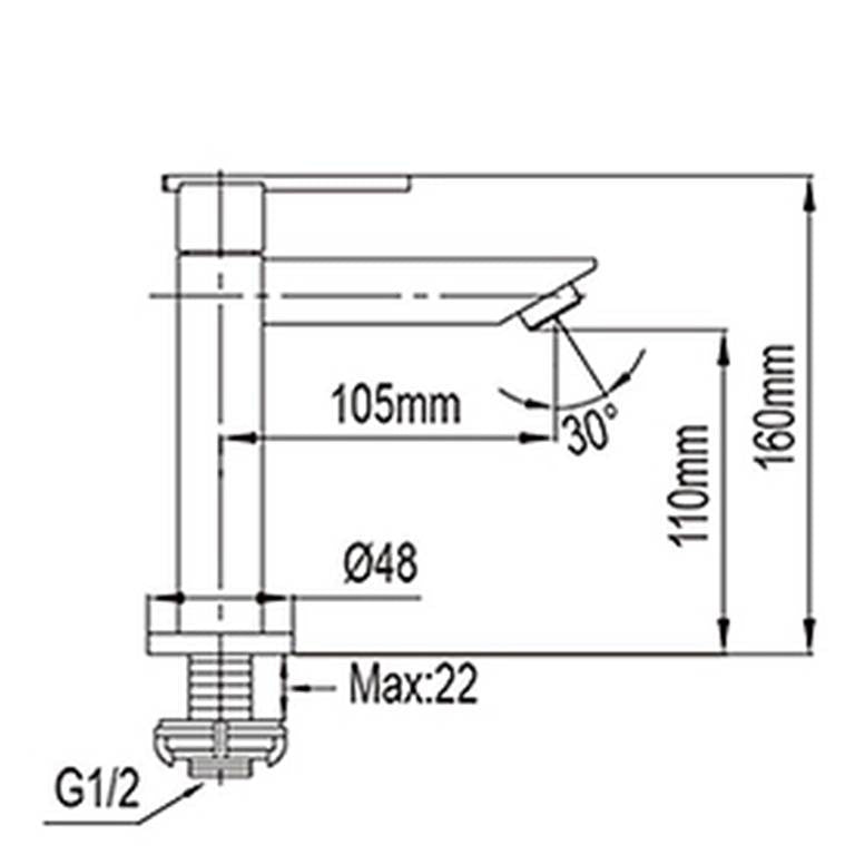 NTL Basin Tap 2011B-C or 2011W-C (Black or White) (6380)<br>*Contact us for best price - Domaco