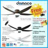 Bestar Vito 5 DC Ceiling Fan With 24W 3 Tone LED Light Kit And Smart Wifi Control domaco.com.sg