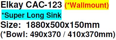 Elkay CAC-123 Wallmount Stainless Steel Kitchen Sink - Domaco