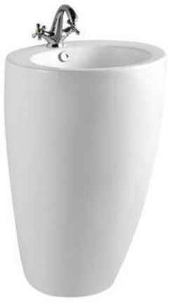 ARINO CB-0001A-WT Back to Wall Pedestal Basin  (40800) *Contact us for best price - Domaco