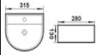 ARINO CB-3014-BK WALL HUNG / COUNTER TOP BASIN (10800) *Contact us for best price - Domaco