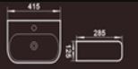 ARINO CB-4009-BK WALL HUNG / COUNTER TOP BASIN (12800) *Contact us for best price - Domaco
