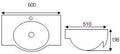 ARINO CB-4050-WT SERIES WALL HUNG VANITY BASIN *Contact us for best price - Domaco