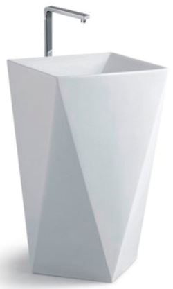 ARINO CB-4114-WT Back to Wall Pedestal Basin (69800) *Contact us for best price - Domaco