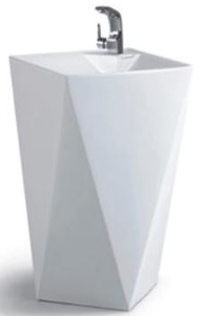 ARINO CB-4127-WT Back to Wall Pedestal Basin (69800) *Contact us for best price - Domaco