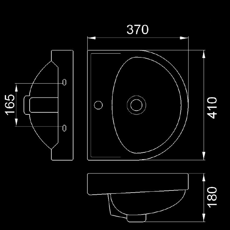 Velin Basin CB239 - Wall Hung Basin - Domaco