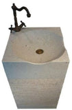 ARINO CM-4128 Culture Marble Full Pedestal Wash Basin (54800) *Contact us for best price - Domaco