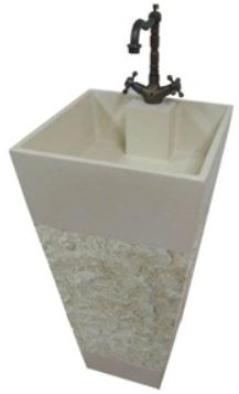 ARINO CM-4131 Culture Marble Full Pedestal Wash Basin (56800) *Contact us for best price - Domaco