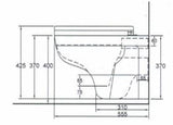 Crizto CWC-WH209-WTP Nephrite Wall Hung WC For Concealed Tank - Domaco