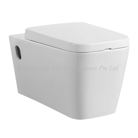 Crizto CWC-WH215-WTP Tektite Wall Hung WC For Concealed Tank - Domaco