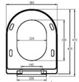 Crizto CWC-WH232-WTP Hematite Wall Hung WC For Concealed Tank - Domaco