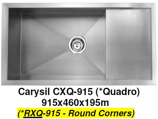 CARYSIL RXQ-915 (*Quadro) Kitchen Sink - Domaco