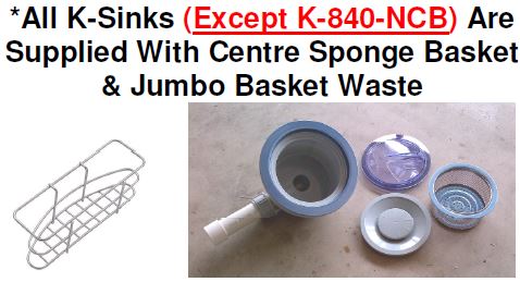 Monic-K-840 Kitchen Sink - Inset Mount Single Bowl - Domaco