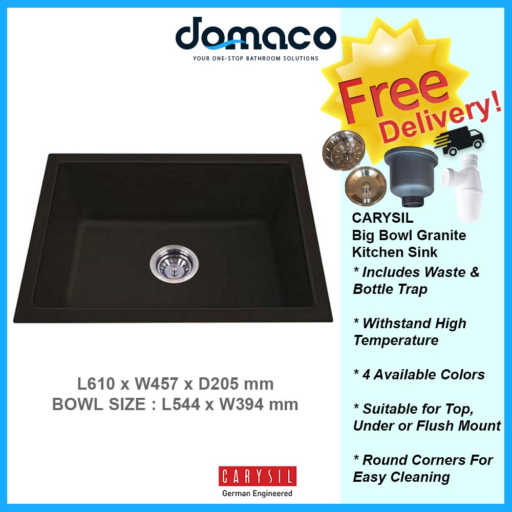 CARYSIL Big Bowl Granite Kitchen Sink (16200) *Contact us for best price - Domaco