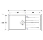 CARYSIL Deluxe #1000 (1B +1D) Granite Kitchen Sink (31400) *Contact us for best price - Domaco