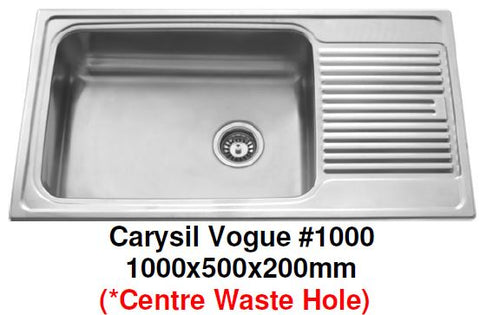 CARYSIL Vogue #1000 Kitchen Sink - Domaco