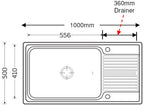 CARYSIL Vogue #1000 Kitchen Sink - Domaco