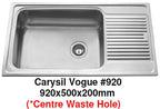 CARYSIL Vogue #920 Kitchen Sink - Domaco