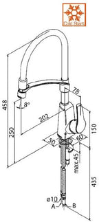 Damixa Rowan Pro -Kitchen Sink Mixer Tap (40800) MADE IN DENMARK <br>*Contact us for best price - Domaco