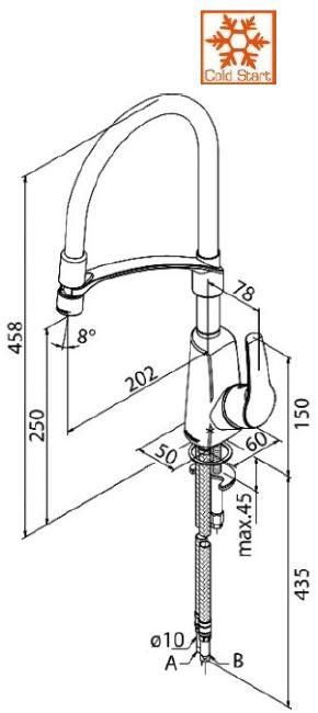 Damixa Rowan Pro -Kitchen Sink Mixer Tap (40800) MADE IN DENMARK <br>*Contact us for best price - Domaco