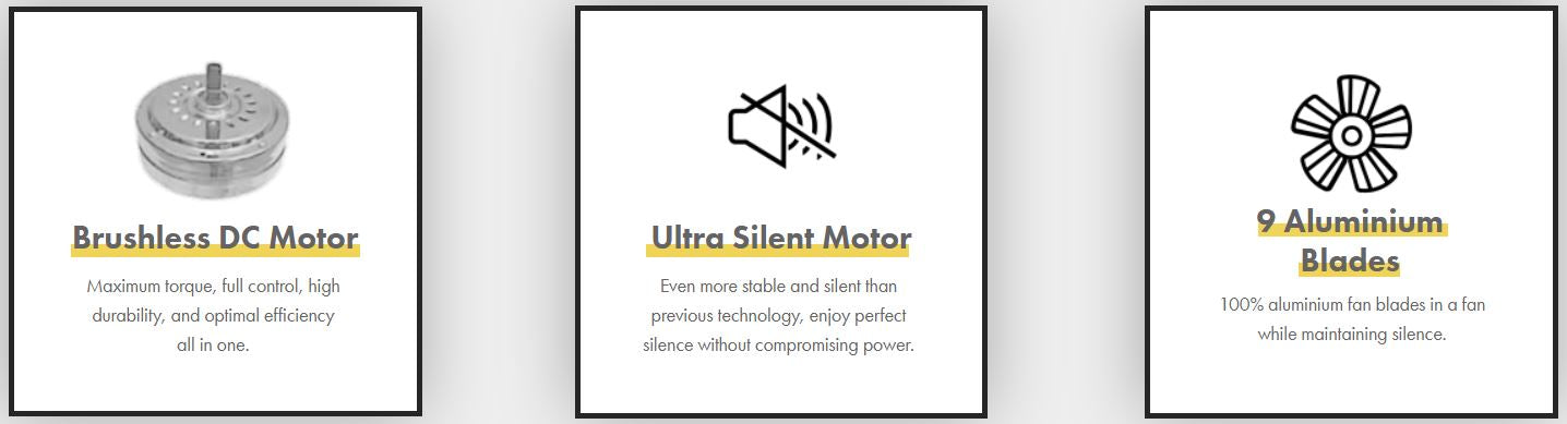 FANCO E-LITE DC CEILING FAN + REMOTE CONTROL + LED WITH 3 TONES - Domaco