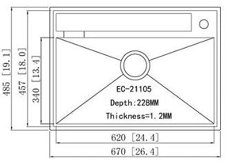 Elkay EC-22105 Stainless Steel Kitchen Sink - Domaco