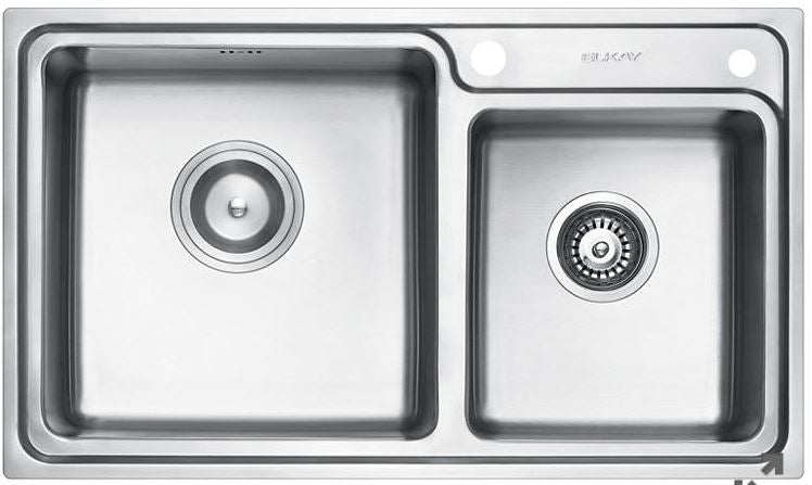 Elkay EC-32213 (Double Bowl) Stainless Steel Kitchen Sink - Domaco