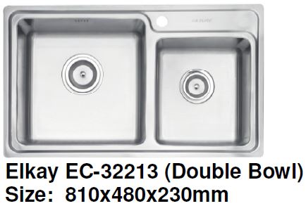 Elkay EC-32213 (Double Bowl) Stainless Steel Kitchen Sink - Domaco