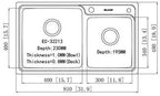Elkay EC-32213 (Double Bowl) Stainless Steel Kitchen Sink - Domaco