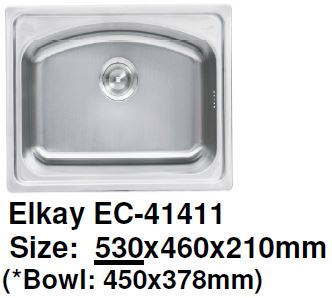 Elkay EC-41411 Stainless Steel Kitchen Sink - Domaco
