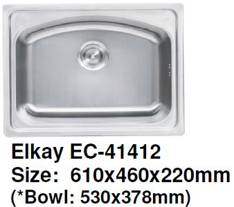 Elkay EC-41412 Stainless Steel Kitchen Sink - Domaco