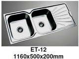 ENGLEFIELD ET-12 0.9mm Handmade S/Steel Kitchen Sink - Domaco