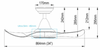Efenz Downrod DC-Eco Ceiling Fan with 22W Samsung Dimmable LED Light Kit And Remote domaco.com.sg