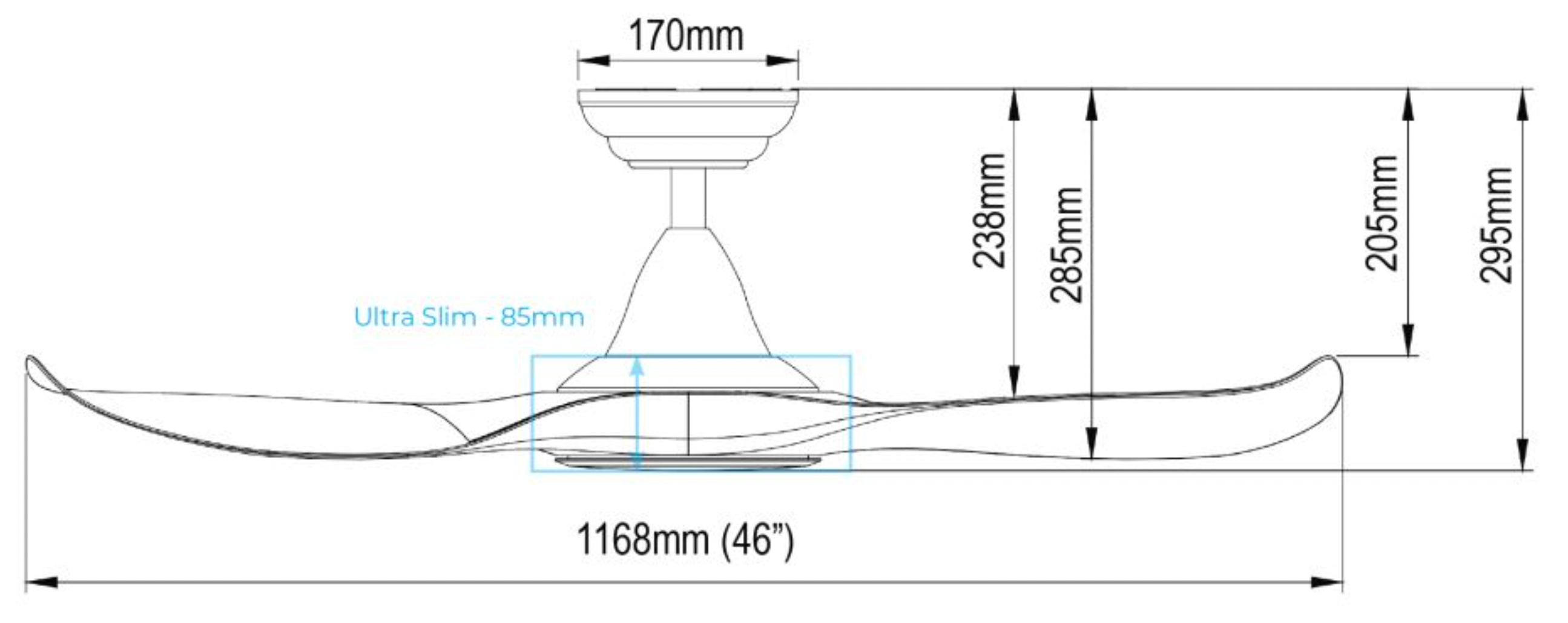 Efenz Downrod DC-Eco Ceiling Fan with 22W Samsung Dimmable LED Light Kit And Remote domaco.com.sg