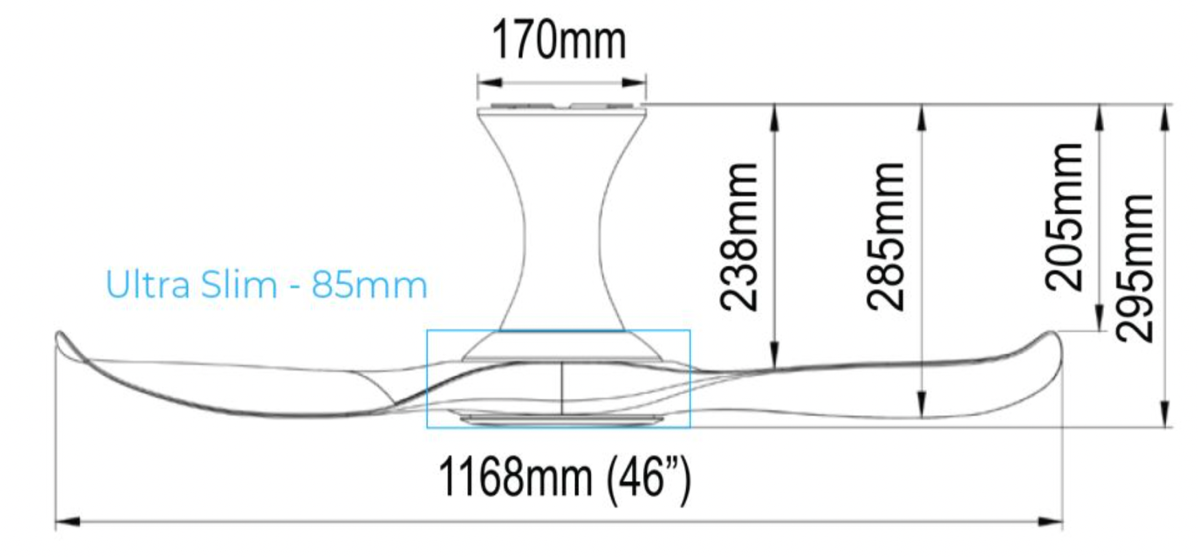 Efenz Hugger DC-Eco Ceiling Fan with 22W Samsung Dimmable LED Light Kit And Remote domaco.com.sg