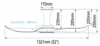 Efenz Hugger DC-Eco Ceiling Fan with 22W Samsung Dimmable LED Light Kit And Remote domaco.com.sg