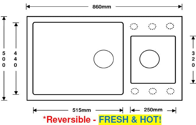 CARYSIL Enigma #860 Granite Kitchen Sink (30800) *Contact us for best price - Domaco