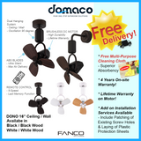 Fanco Dono 16" DC Wall/Ceiling Fan with Remote Domaco.com.sg