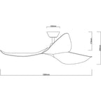 Fanco Huracan 52" DC Ceiling Fan with Remote domaco.com.sg