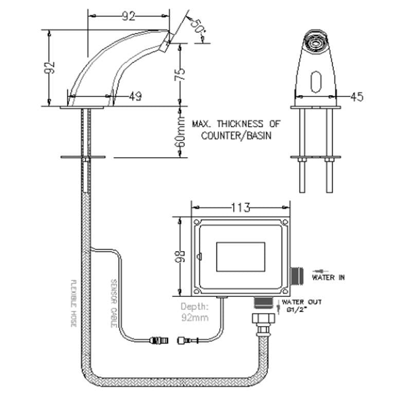 Sensor Basin Tap 302A01(DC) (21800)<br>*Contact us for best price - Domaco