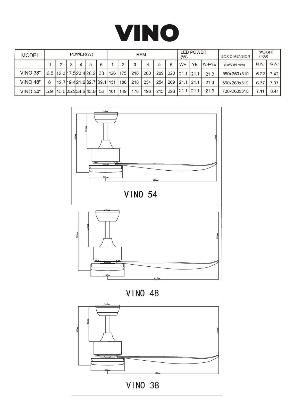 Bestar Vino DC Ceiling Fan With 24W 3 Tone LED Light Kit And Remote domaco.com.sg