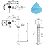 Urinal Manual Flush Valve 202E (4480)<br>*Contact us for best price - Domaco